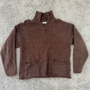 Rumored Women’s Zip Up Brown Sweater